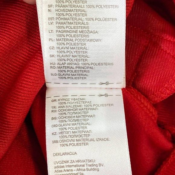 ADIDAS Red Zip Up Track Jacket NWT - Picture 3 of 9